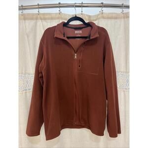 Duluth Trading Co Men’s Fleece Jacket – L – Rust Brown – Full Zip – Soft – Top